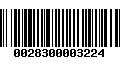 Código de Barras 0028300003224