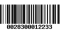 Código de Barras 0028300012233