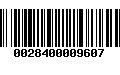 Código de Barras 0028400009607