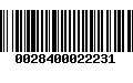 Código de Barras 0028400022231