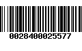 Código de Barras 0028400025577