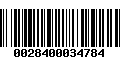 Código de Barras 0028400034784