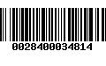 Código de Barras 0028400034814