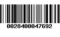 Código de Barras 0028400047692