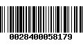 Código de Barras 0028400058179