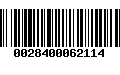 Código de Barras 0028400062114