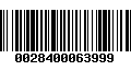 Código de Barras 0028400063999