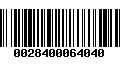 Código de Barras 0028400064040