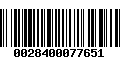 Código de Barras 0028400077651