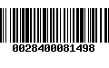 Código de Barras 0028400081498