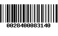 Código de Barras 0028400083140