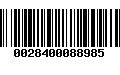 Código de Barras 0028400088985