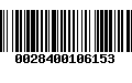 Código de Barras 0028400106153