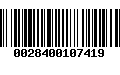 Código de Barras 0028400107419