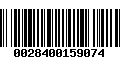 Código de Barras 0028400159074