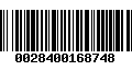 Código de Barras 0028400168748