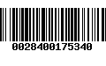 Código de Barras 0028400175340