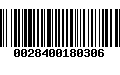 Código de Barras 0028400180306