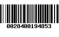 Código de Barras 0028400194853