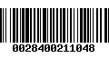 Código de Barras 0028400211048