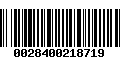 Código de Barras 0028400218719