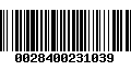 Código de Barras 0028400231039