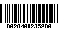 Código de Barras 0028400235280