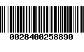 Código de Barras 0028400258890