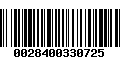 Código de Barras 0028400330725