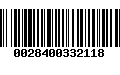 Código de Barras 0028400332118