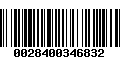 Código de Barras 0028400346832