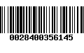 Código de Barras 0028400356145