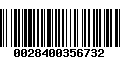 Código de Barras 0028400356732