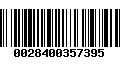 Código de Barras 0028400357395