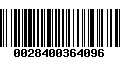 Código de Barras 0028400364096