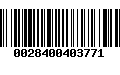 Código de Barras 0028400403771