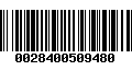 Código de Barras 0028400509480