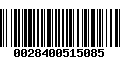 Código de Barras 0028400515085