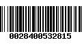 Código de Barras 0028400532815