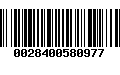 Código de Barras 0028400580977