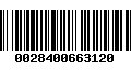 Código de Barras 0028400663120