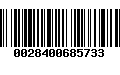 Código de Barras 0028400685733