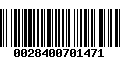 Código de Barras 0028400701471