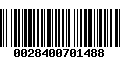 Código de Barras 0028400701488