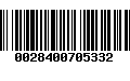 Código de Barras 0028400705332