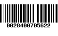 Código de Barras 0028400705622