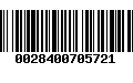 Código de Barras 0028400705721