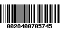 Código de Barras 0028400705745