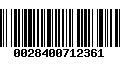 Código de Barras 0028400712361