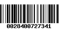 Código de Barras 0028400727341